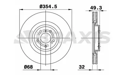 BRAXIS AD1067 On Fren Dısk Aynası Infınıtı Q50 / 60 / G37 Qx70 40206JL00B