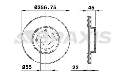 BRAXIS AE0551 On Fren Dısk Aynası Havalı Mazda 323 Lantıs 95>98 Famılaı 95>98 1.5 1.8 16v Mx3 1.6 16v 1.9 24v BB7E3325XA