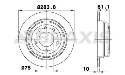BRAXIS AE0738 Arka Fren Dısk Aynası Bmw Serıe 3 1.8ı 34211162968