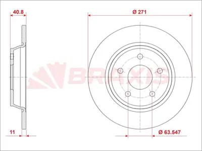BRAXIS AE0919 Arka Fren Dısk Ayna Yenı Focus Iv 18> 2196429