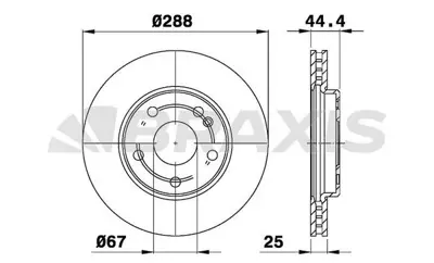 BRAXIS AE0155 Fren Dıskı On A-Class W169 04>12 B-Class W245 05>11 1694210212