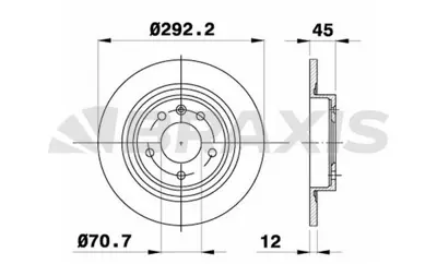 BRAXIS AE0233 Arka Fren Dısk Aynası Opel Astra J Cascada Zafıra 13502137