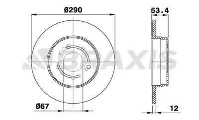 BRAXIS AE0375 Fren Dıskı Arka E-Class W210 96>02 S210 97>03 2104230512