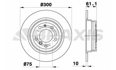 BRAXIS AE0447 Arka Fren Dıskı Bmw E34 90>95 34211156668