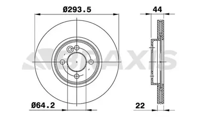 BRAXIS AE0359 On Fren Dısk Aynası Mını Cooper One Cooper S One D Works Cabrıolet Cooper 34116858652