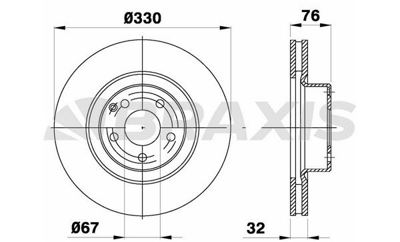 BRAXIS AD1006 Fren Dıskı On S-Class W220 98>05 2204210812
