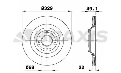 BRAXIS AE0760 Arka Fren Dısk Aynası Havalı A6 4f2 / C6 A6 Avant 4f5 / C6 2.0 Tfsı / 2.0 Tdı / 2.4 / 2.8 Fsı / 2.7  4F0615601D