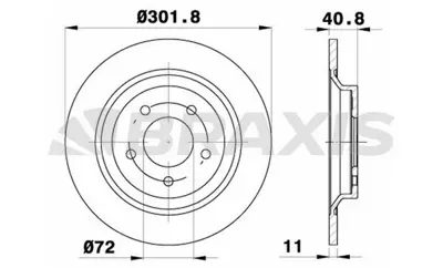 BRAXIS AE0482 Arka Fren Dısk Aynası Mazda 5 Cr19 1.8 / 2.0 / 2.0cd 05 16 Jant C23Y26251A
