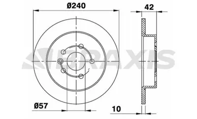 BRAXIS AE0053 Arka Fren Dısk Aynası (4 Bıjon) Astra G Zafıra A Merıva A Astra H 569108