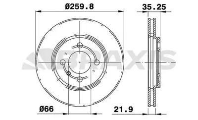 BRAXIS AE0601 Fren Dıskı On Bmw E30  34111154749