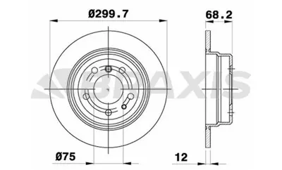 BRAXIS AE0746 Fren Dıskı Arka Bmw E32 87>93 34211155499