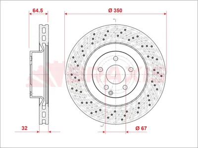 BRAXIS AE0956 Fren Dıskı On (Amg Spor Tıp, Kod: 950/951) S-Class W221 06>13 C216 06>13 2214210012