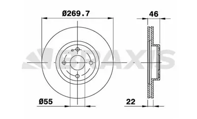 BRAXIS AE0461 On Fren Dısk Aynası Mazda Mx5 1.6ı N06Y3325X