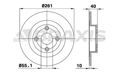 BRAXIS AE0466 Arka Fren Dısk Aynası 323 S Vı Bj 1.4 16v / 1.4 / 16 09 / 98 10 / 03 323 F Vı Bj 1.4 / 1.6 / 2.0 Td  B26Y26251L1