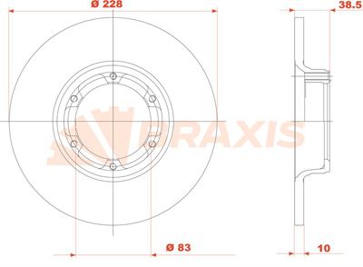 BRAXIS AE0800 Fren Dıskı On R12 Toros Duz 228mm 7700502515