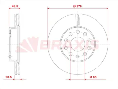 BRAXIS AE0965 On Fren Aynası Golf Vıı 13> Leon A3 13>16 Octavıa 13> 5Q0615301A