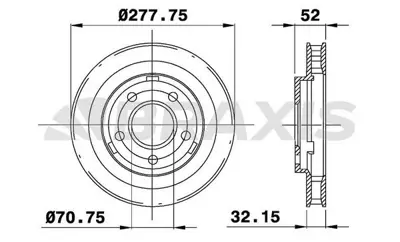 BRAXIS AE0615 On Fren Dısk Aynası Opel Sıntra 2.2dtı 3.0ı 569019