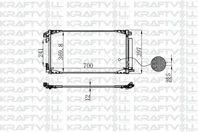 KRAFTVOLL 08060183 Klima Radyatoru Toyota Chr 1.2 2016->
