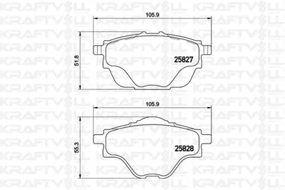 KRAFTVOLL 07010104 Arka Fren Balatası 3008 Iı-308 Iı-5008 Iı-508 Iı-C4 Grand Pıcasso Iı-C5 Aırcross-Ds7-Grandland X 13>