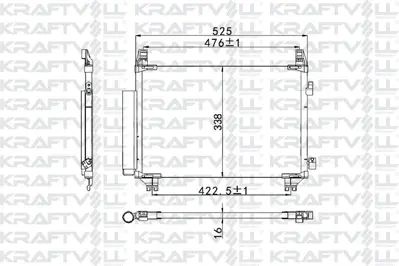KRAFTVOLL 08060008 Klima Radyatoru Yarıs 1,0 - 1,33 Benzınlı 2010 ->