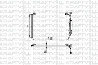 KRAFTVOLL 08060173 Klima Radyatoru Mazda 2 2008 2015 (615×349×16)