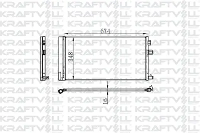 KRAFTVOLL 08060179 Klima Radyatoru (Kondenser) Renault Fluence 1.6 16v 10>