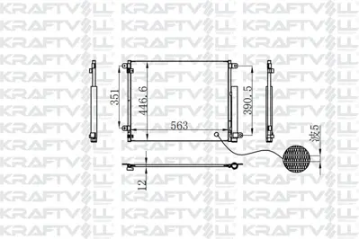 KRAFTVOLL 08060226 Klima Radyatoru Honda Cıvıc Benzınlı 2016 ->