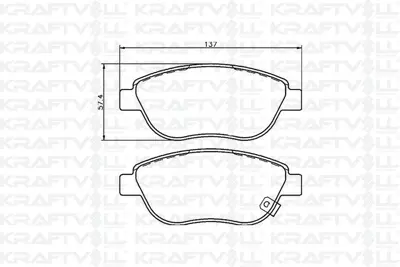 KRAFTVOLL 07010044 On Fren Balatası Buyuk Tıp Corsa D 1.3 Cdtı 06 >