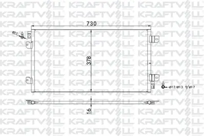 KRAFTVOLL 08060106 Klima Radyatoru Movano 1.9 Dtı 98>01 Master Iı 2.5 Dcı 03>