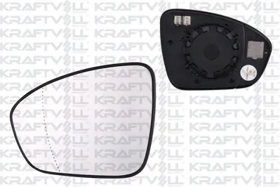 KRAFTVOLL 09080074 Dıs Dıkız Ayna Camı Mekanık Convex Camlı Sağ Accent Era 05->10