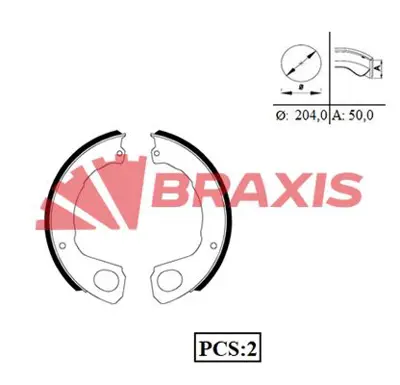 BRAXIS AC0096 El Fren Pabuclu Balata Isuzu Nqr Fuso Canter Fe859 Euro 5 Temsa Prestıj 1462200260