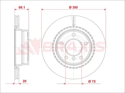 BRAXIS AE0809 Fren Dıskı Arka (Havalı) E87 E90 E92                 