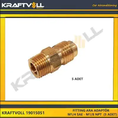 KRAFTVOLL 19015051 Fıttıng Ara Adaptör   M1/4 Sae - M1/8 Npt  (5 Adet)