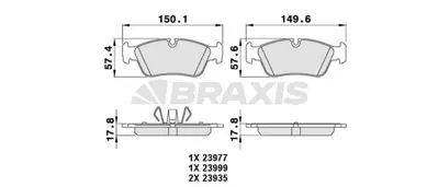 BRAXIS AA0221 On Fren Balatası Bmw E90 E87 