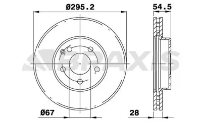 BRAXIS AE0175 Fren Dıskı On E-Class W211 02>08 S211 03>09 A2114210712, 2114210712, 2114210812, A2114210812, 34206520, 34209920, 211421081264, A211421081264, 44207920, 44208720