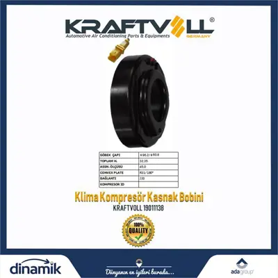 KRAFTVOLL 19011138 Klima Kompresor Bobini Bıpper