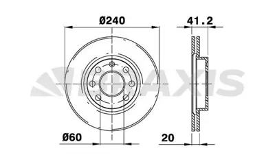 BRAXIS AE0044 On Fren Dısk Aynası Hava Sogutmalı Corsa C 1.0 1.2 1.7 00> 9195985, 569021, 90496332, 90121445D, 569054, 569014, 9005107, 9005088, 569031, 90121445