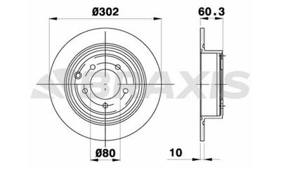 BRAXIS AE0634 Arka Fren Dıskı Jeep Compass Patrıot Dodge Calıber Chrysler Sebrıng 4743999AA, 4615A193, 1606292080, 1611667880, K04743999AA, 4615A121, 4743999AB, K04743999AB, 4615A010, 1609248180