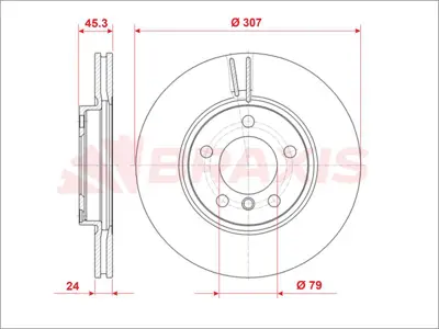 BRAXIS AE1014 Fren Dıskı On Mını Countryman Paceman R60 R61  34119804829, 34119811538, 9804829, 9811538, 34116811538