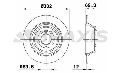BRAXIS AE0598 Arka Fren Dısk Aynası Volvo / V70 Iıı D4 13> S80 Iı / 2.0 / 3.2 / 2.0tdı 08> Xc70 06> 30769058, 31471832, 6G912M008GC, 6G912M008GB, 6G912M008GA, 6G9012M008GD, 6G912M008GD, 6G912M008GF, 6G912MM08GA, 6G912MM08GB