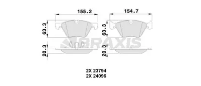 BRAXIS AA0079 Fren Balatası On Bmw E60 E87 E90 F10