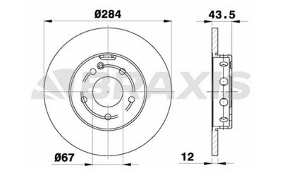 BRAXIS AE0195 Fren Dıskı On (Havalandırmasız) C-Class W202 93>00 A202421021264, 202421021264, A2024210212, 2024210212, 701698151J, 425277, 425332, 425347, 4202120, 4210510
