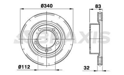 BRAXIS AD1084 On Fren Dısk Aynası Toyota Land Cruıser 4.5d 4d 07-> 4351260180, 4351260210