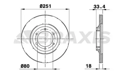 BRAXIS AE0711 On Fren Dısk Aynası Gme Mıdı 2.2d 2.2t 4294002, 4294497, 94126504, 94232375, 94113629, 94113628, 94242571, 8941136291, 941132429, 8941136281
