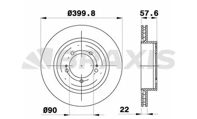 BRAXIS AE0762 Arka Fren Dısk Aynası Mıtsubıshı Lancer Evolutıon 4615A032, MR370724, MR493994, 230396, 1740187409, 1740187415, 34111163395, 6767061, 1164839, 1163081