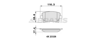 BRAXIS AA0145 Arka Fren Balatası (Fıssız) A4 / A6 / A8 / Rs6 Transporter T5 / T6 1.9 / 2.0 / 2.5 03>16 4F0698451H, 4F0698451G, 4F0698451F, 4F0698451, 4E4698451A, 4B3698451A, 4B3698451, 8E0698451N, 4F0698451C, 7E0698451A