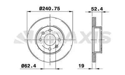 BRAXIS AE0244 On Fren Dısk Aynası Accent 1.3 1.6 Benzınlı 00 06 Admıra 1.5 Dızel 3 Silindir 03 05 5171225000