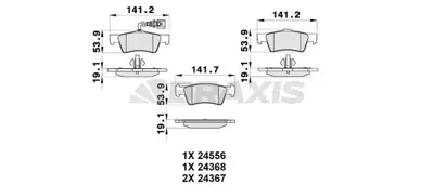 BRAXIS AB0343 Arka Fren Balatası Touareg 7la 2.5r5tdı / 3.0 V6 Tdı / 3.6 V6 Fsı / 4.2 V8 / 5.0 V10 Tdı / 6.0 W12 0 7H8698451, 7L6698451, 7L6698451C, 7L0698451B, 7L0698451G, 7L0615415B, 7L0698451H, 4L0698451D, 7L0698451A, 7L5698451