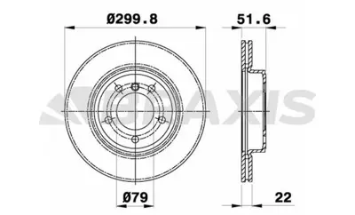 BRAXIS AE0110 Fren Dıskı On Havalı Bmw E46 99>04 34111164539, 34116757526, 34116766224, 34116794302, 34116855152, 34116864058, 6794302, 6855152, 6864058, 6766224