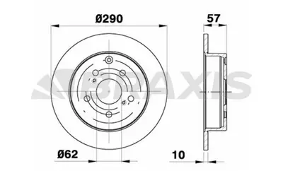 BRAXIS AE0275 Arka Fren Dısk Aynası Havalı Corolla 1.6 1.8 2.0 Verso D 4d 04>09 290x5 424310F010, 230771, 24011003201